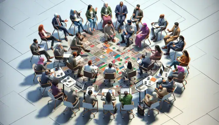 A vibrant forum with users discussing travel experiences and challenges, enhancing community connection.