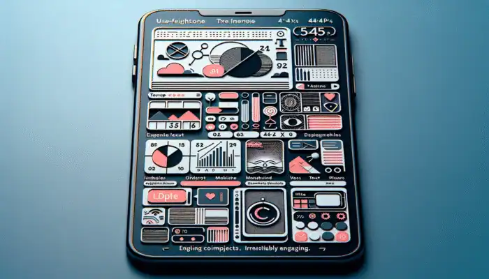 Smartphone screen with large, easy-to-tap 44x44 pixel buttons, enhancing usability.