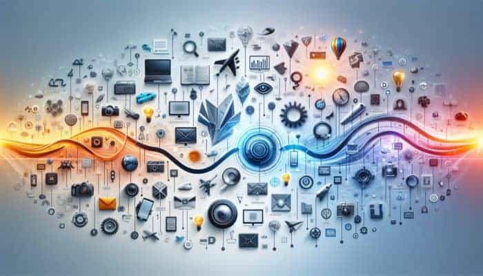 Will Digital Marketing Be Replaced By AI: Timeline graphic of digital marketing evolution from 1990s, showing internet, Google's SEO impact, and email marketing growth.