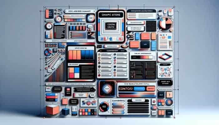 A digital interface showcasing visual hierarchy with large, bold headings, contrasting colors, and icons for enhanced scannability.